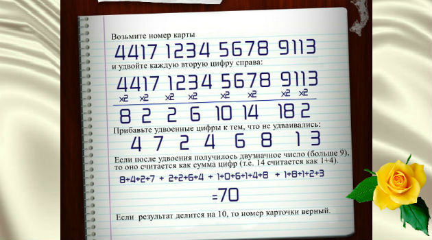 секрет номера банковской карты