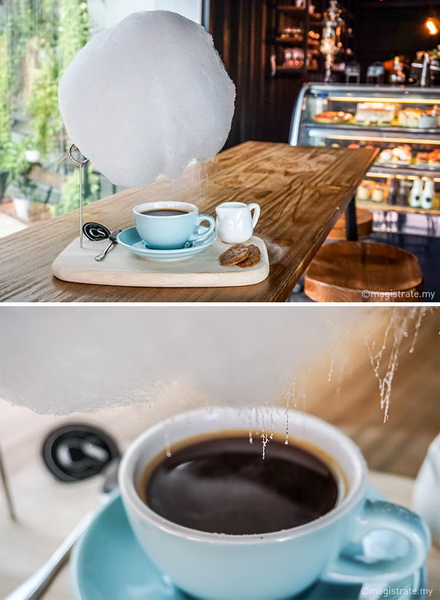 В кафе в Шанхае предлагают кофе с сахарной ватой в невероятной подаче