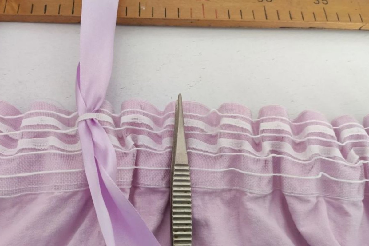 Увеличение длины коротких штор или занавесок без шитья