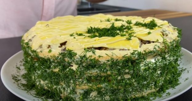 Закусочный торт «Царский», его потрясающий вкус будете помнить долго